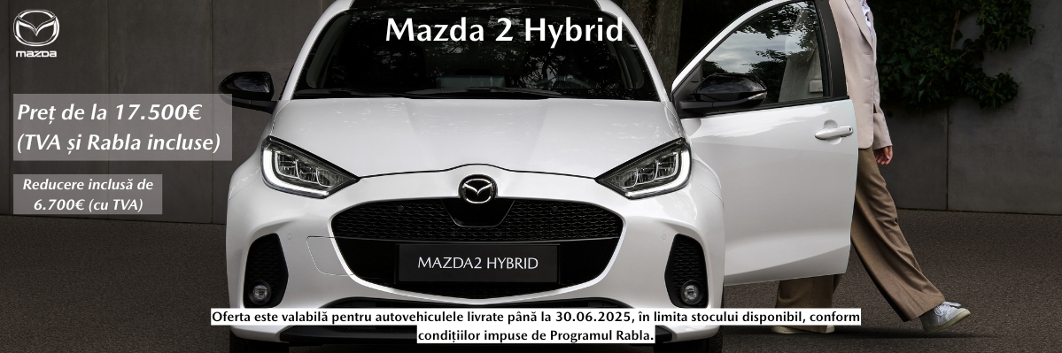 Mazda 2 – Compactă, Hibridă și Acum cu 6.700€ Reducere Inclusă!